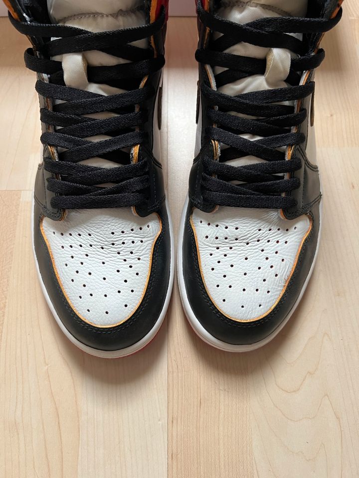 Nike Air Jordan 1 High Heritage Black Toe Custom Vintage in Landsberg (Saalekreis)