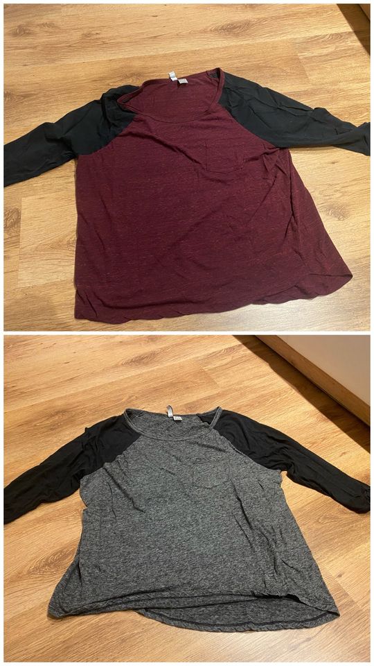 H&M Damenpullover weinrot & grau L/XL in Bad Liebenstein