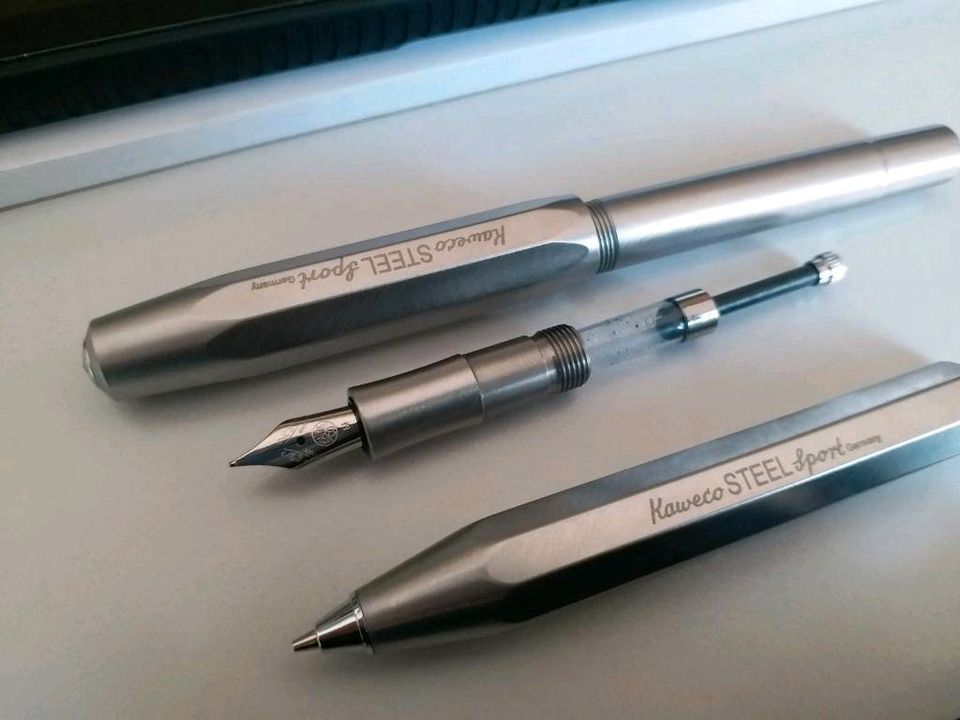 Kaweco Sport STEEL Füller Druckbleistift Lederetui Set in Göttingen