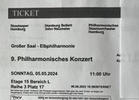 3 Karten f. Elbphilharmonie, 9. Philharm. Konzert mit Kent Nagano Altona - Hamburg Blankenese Vorschau