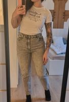 Bershka Mom Jeans High Waist grau Gr 42 Top wie neu Bielefeld - Sennestadt Vorschau