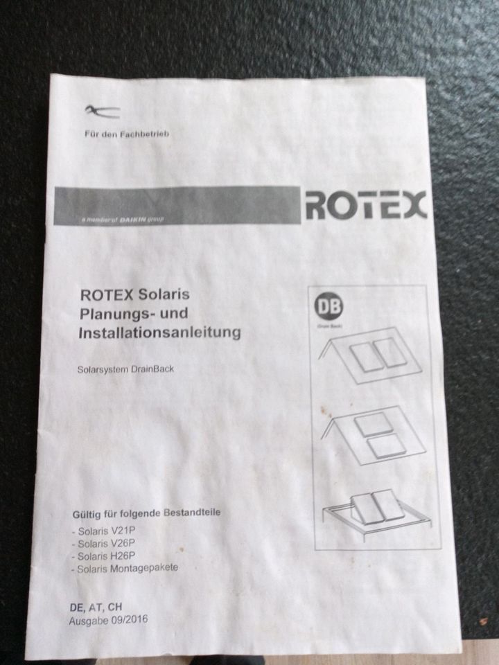 Rotex Solaris Drainback Solaranlage komplett auch als Poolheizung in Großheubach