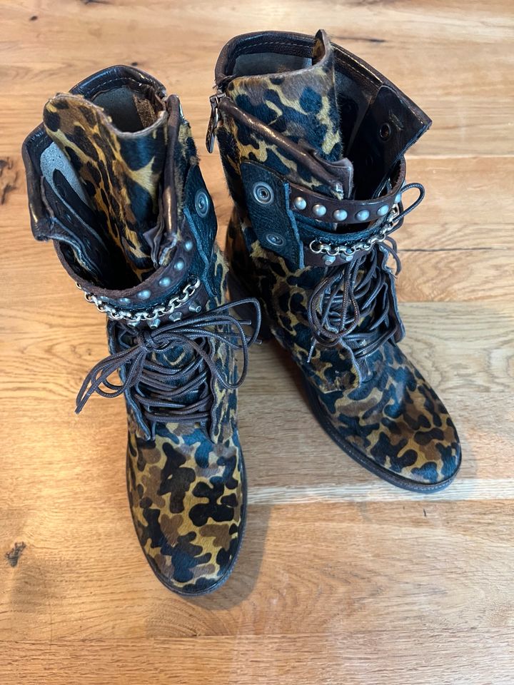 Nagelneue A.S. 98 Echtleder Boots / Kuhfell Leo Print Stiefel in Köln