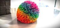 Stressball Regenbogen flauschiger Ball Kuschelball Plüschball Niedersachsen - Buchholz in der Nordheide Vorschau