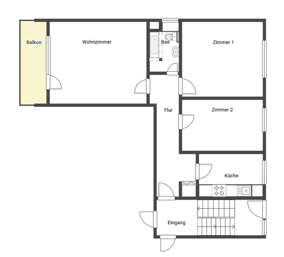 Potenzialstarke 3-Zi.-ETW mit Balkon und Freistellplatz in guter Lage von Oftersheim in Oftersheim