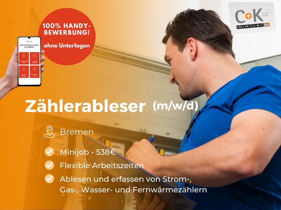 Zählerableser/in (m/w/d) - flexibel - Minijob #CK20C in Bremen