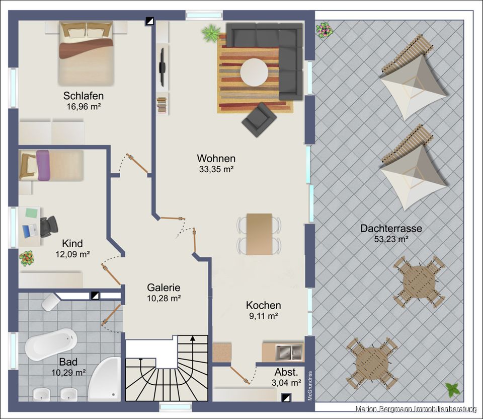 Traumwohnung mit Luxusterrasse im beliebten Fallersleben in Wolfsburg