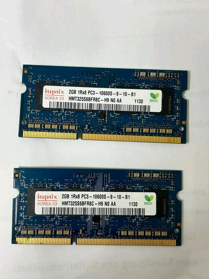 2x  Hynix HMT325S6BFR8C-H9 (2GB, PC3-10600 (DDR3-1333), SDRAM in Frankfurt am Main