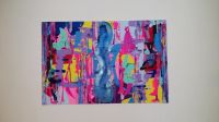 Bild abstrakt / Unikat auf Leinwand bunt Stil Gerhard Richter Nordrhein-Westfalen - Neuss Vorschau