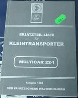 Ersatzteilliste für Kleintransporter Multicar 22-1 Dresden - Klotzsche Vorschau