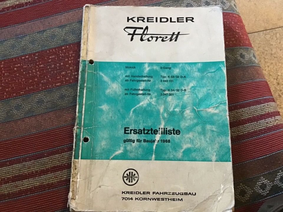 Kreidet florett Ersatzteileliste 60€ in Bad Abbach