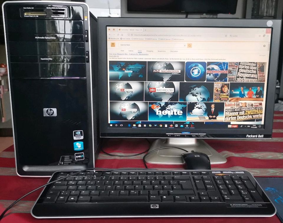 Komplett PC/Monitor/Tastatur/Maus HP AMD Atlon II X3 440 3.00 GHz in Eitorf