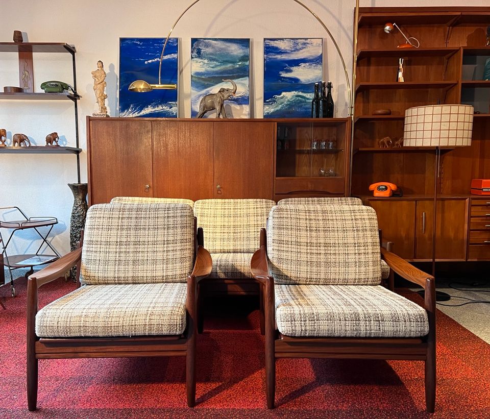 Mid Century Sofa Set Teak Daybed easy chair Sessel vintige 1960 in Schorndorf