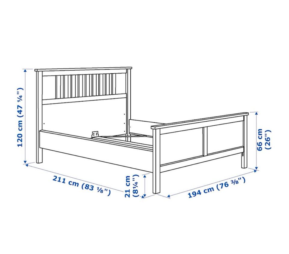 Ikea Bettgestell,2 Nachtschränkchen Ohne Matratze Mit Lattenrost in Dierdorf