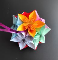 Blütenkugel (Origami= japanische Papierfaltkunst) Sachsen-Anhalt - Halle Vorschau