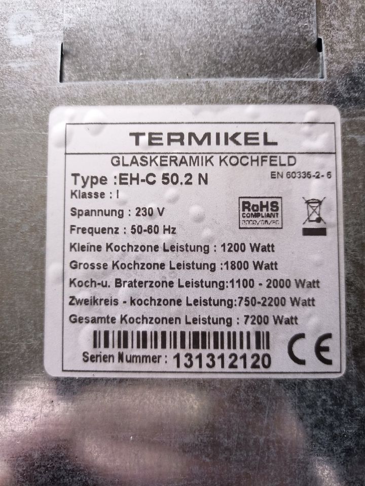 Backofen Herd Ceran Kochfeld Termikel EH-C 50.2 N in Herzberg (Mark)