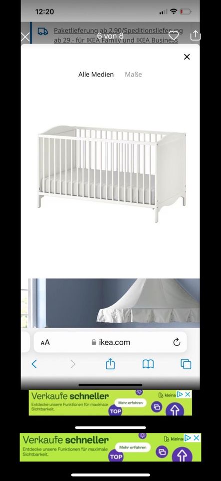 Babybett Baby Bett Ikea sundvik in Hamburg