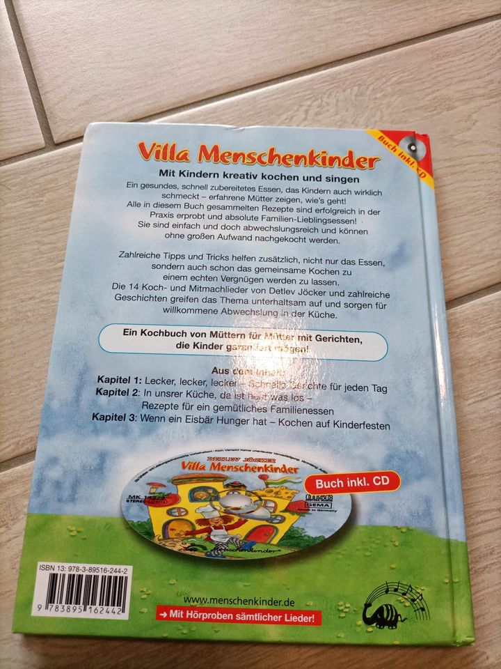 Buch Villa Menschenkinder ink cd Kochbuch Liederbuch Detlev jöker in Nienburg (Weser)
