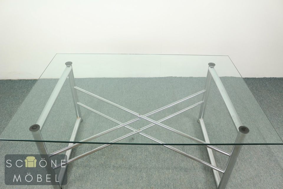 Glastisch Couchtisch Chrom Sofatisch Modernes Design Coffee Table in Berlin