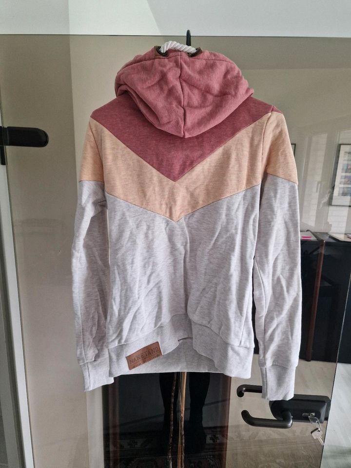 Naketano Pullover Hoodie mit Kapuze Grau Orange Rot Rosa S 36 in Neuss