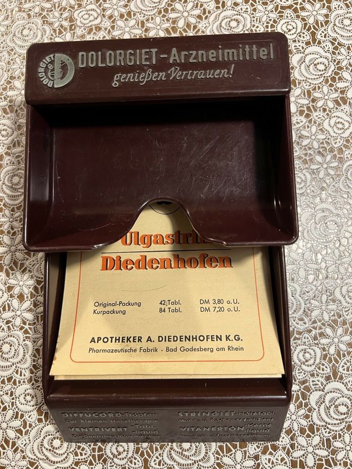 Alte Werbung , seltener  Bakelit Blockhalter , Apotheke/Drogerie in Leipzig