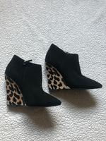 Vero Cuoio Wedge Boots Heel Stiefeletten Leoprint Schwarz Beige Hessen - Offenbach Vorschau