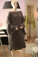 Feen Elfen Maxi strick Kleid long Pullover Mohair Seide taupe M Niedersachsen - Lilienthal Vorschau