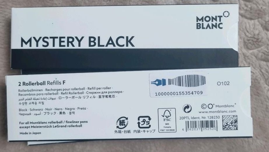 Mystery Black montblanc 2 Rollerball Refills F in Ahrensburg