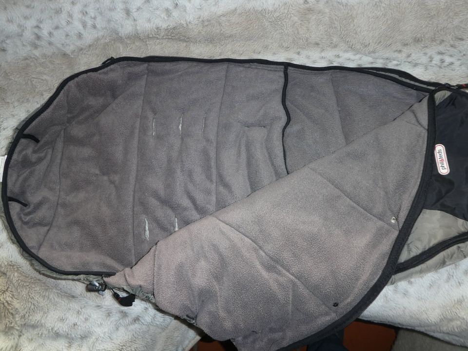 Fusssack PHIL&TEDS Fleece 95 cm grün/grau Kinderwagen in Aschaffenburg