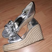 Keilsandalette  Gr 40, einmal getragen,  silber Berlin - Neukölln Vorschau