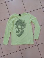 T-Shirt Gr.158/164 Totenkopf Halloween grün schön Langarm Faschin Baden-Württemberg - Breisach am Rhein   Vorschau