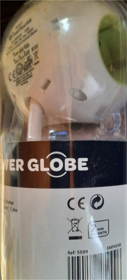 POWER GLOBE Kugel Tischsteckdose grün od orange NEU in Weisenheim am Sand