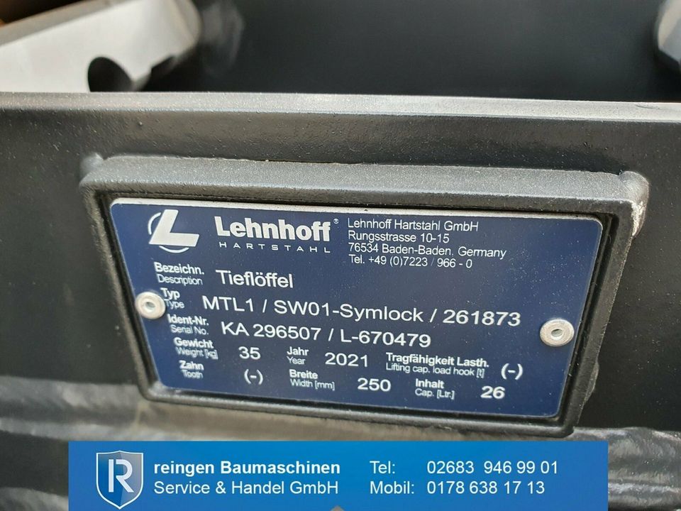 Lehnhoff Tieflöffel MTL1 / SW01-Symlock -Neu- in Buchholz (Westerwald)