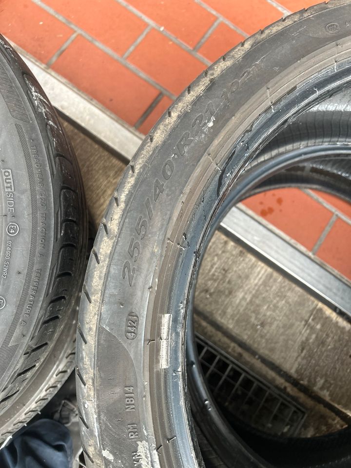 2x Sommer reifen Pirelli 255 40 21  gebraucht reifen in Moers