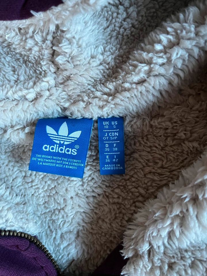 Adidas Sweatjacke gefüttert lila Gr.36 in Trogen