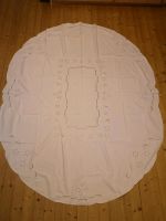 Weiße Baumwolle-Tischdecke oval 205 x 166 cm Rheinland-Pfalz - Kordel Vorschau