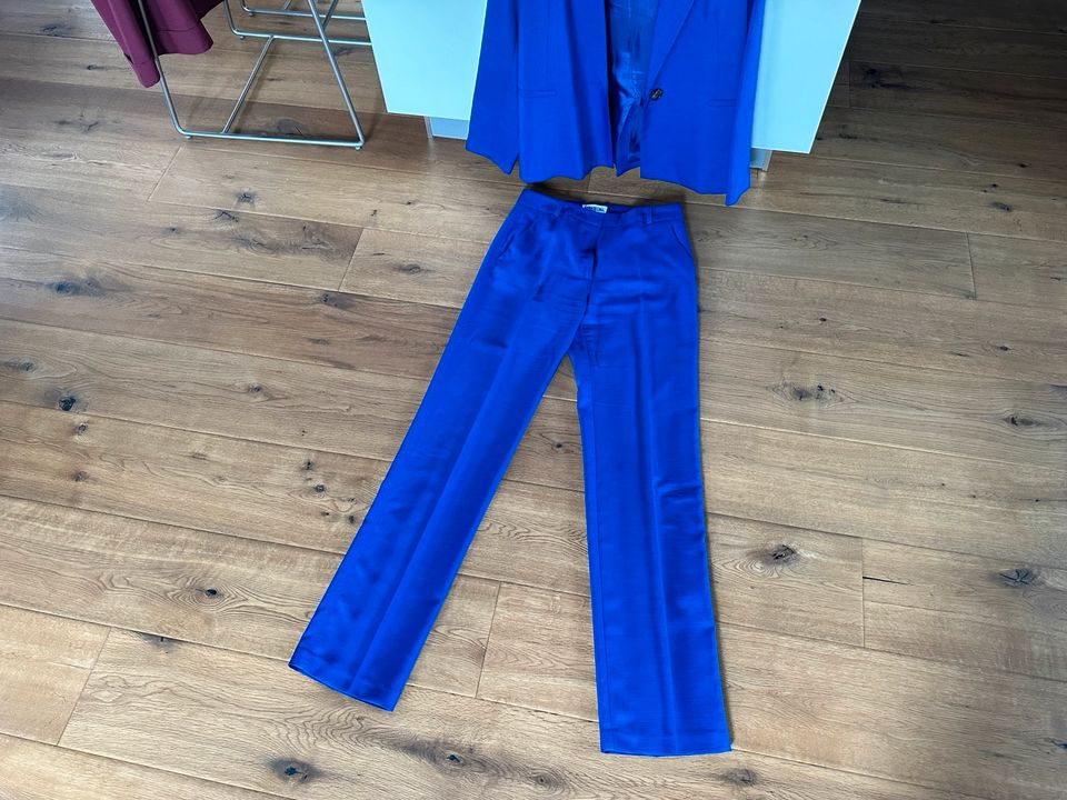 ESSENTIEL Antwerp Hosenanzug Anzug Suit Blazer Hose 36 38 blau in Mettmann