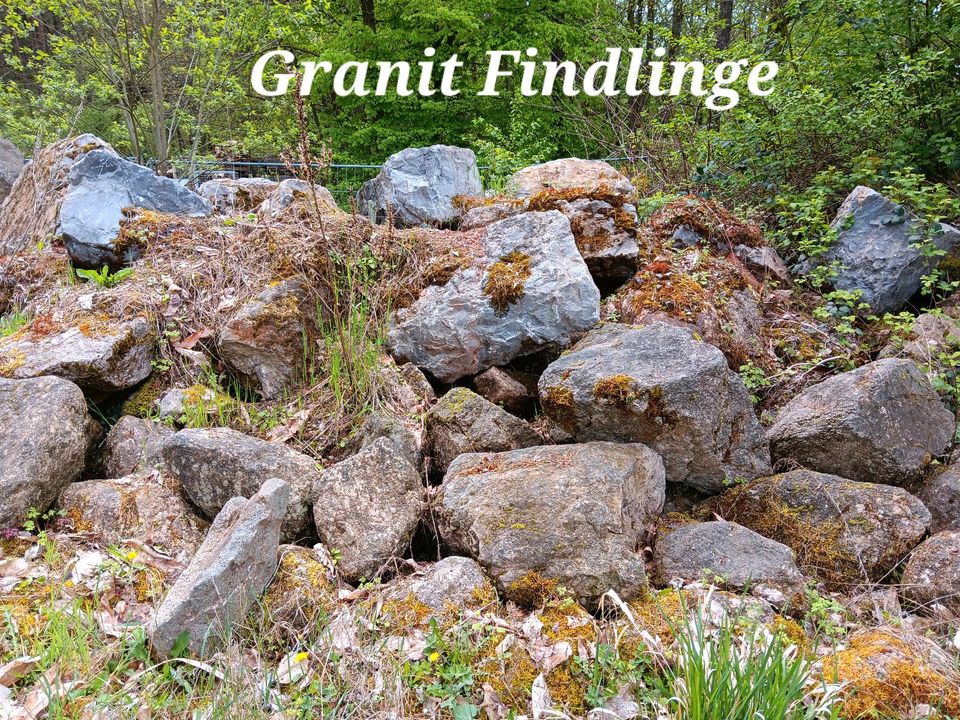 Findlinge Sandstein und  Granit in Bornheim Pfalz