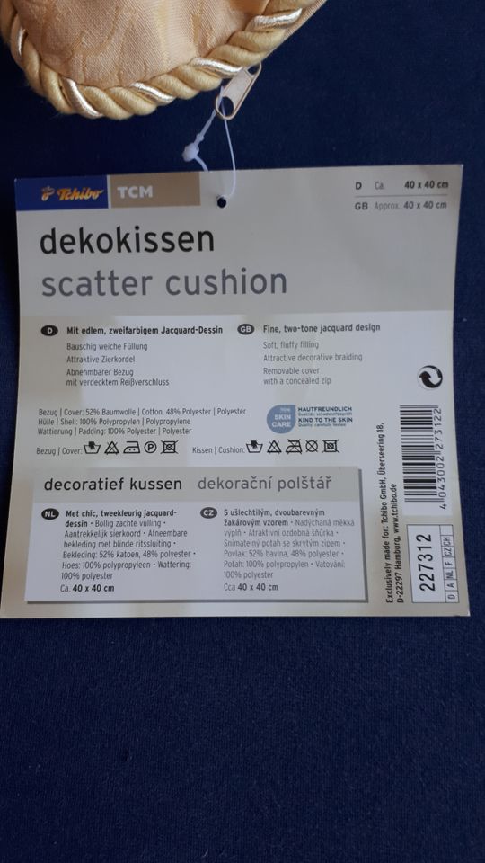 2 Dekokissen von Tchibo, 40x40, NEU in der Originalverpackung in Berlin