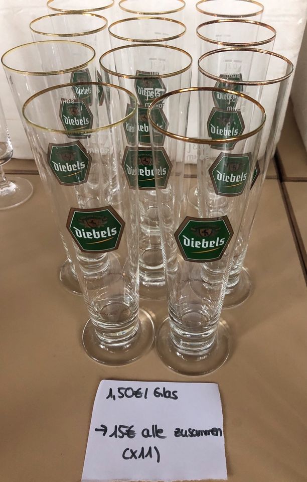 Gastroauflösung Bierglas Schnapsglas Bitburger Gläser in Illingen