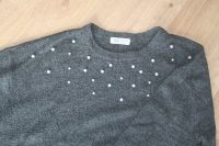 H&M Pulli grau Gr. 170 mit Perlen Strickpulli Pullover Baden-Württemberg - Rutesheim   Vorschau