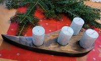 Handgearbeiteter Advents-  Holzkerzenständer/ Weihnachtsdeko Bayern - Langenpreising Vorschau