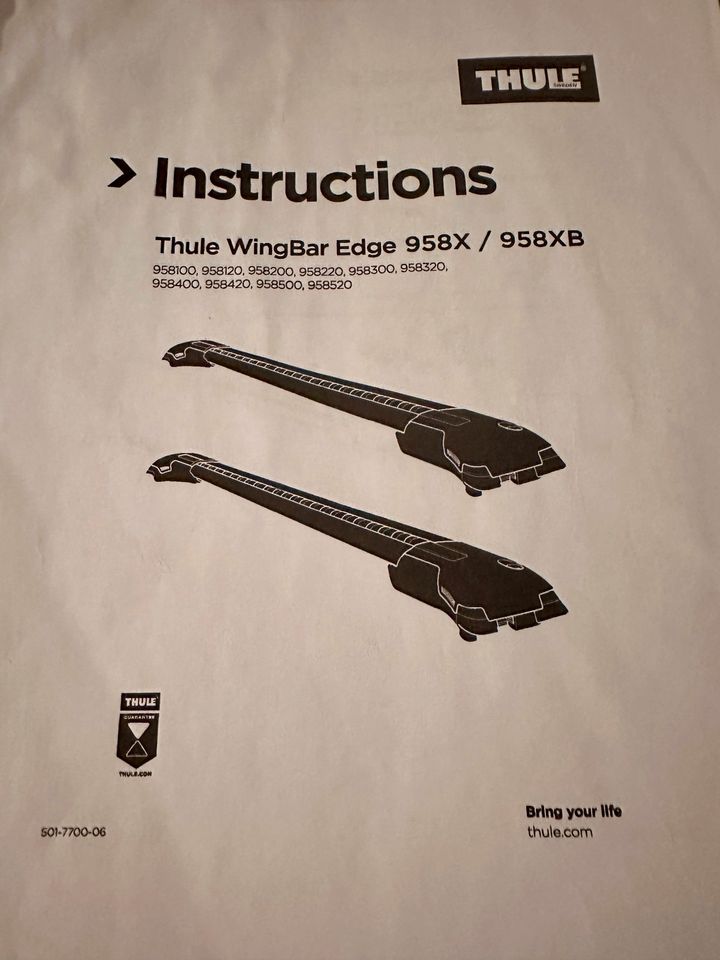 Thule Dachträger WingBar Edge 9584 Silber 9581/9582 S/M 958X in Neuenhagen