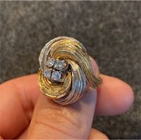 Exklusiver 18 Karat Gold Diamant-Ring in Knotenform 60er Jahre Berlin - Schöneberg Vorschau