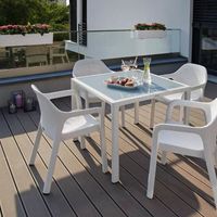 LECHUZA Gartentisch Balkon Outdoor Tisch 90x90x75 cm weiß Baden-Württemberg - Murr Württemberg Vorschau