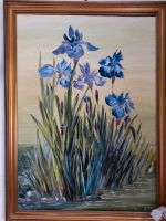 Ölgemälde mit blauen Schwertlilien von der Künstlerin Sakel Niedersachsen - Northeim Vorschau