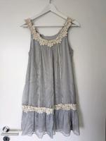 Cocktail Kleid hellblau taupe Boheme Stickerei VILA Gr. S München - Trudering-Riem Vorschau