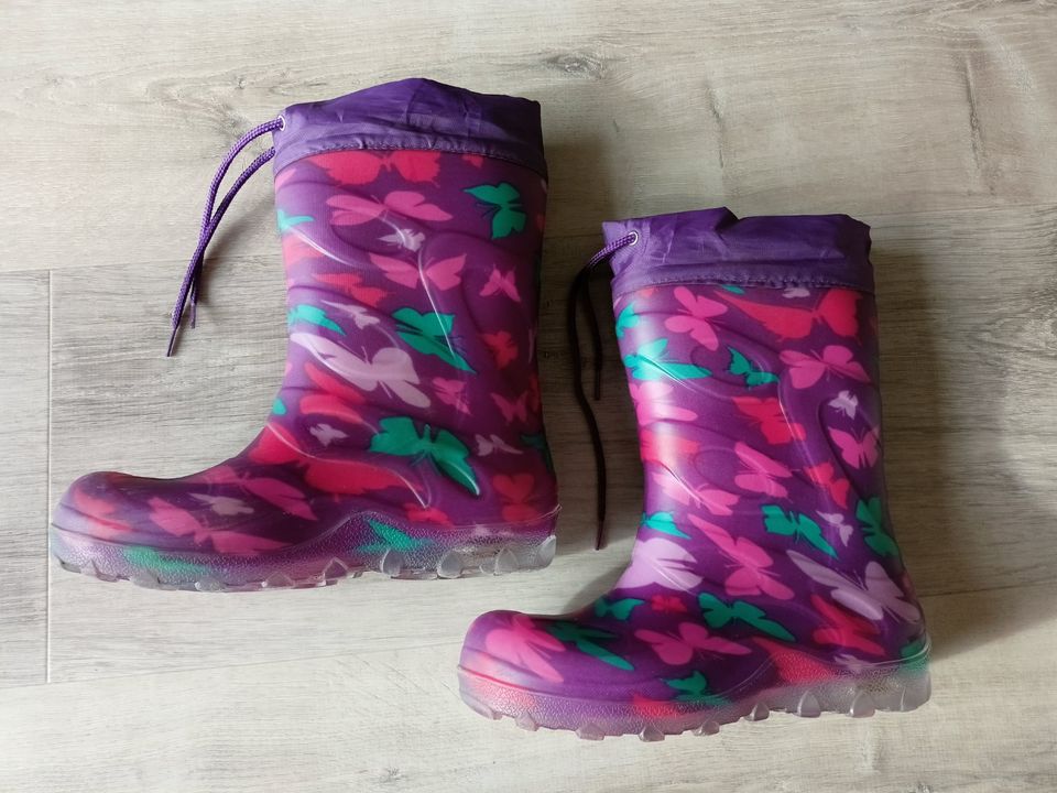 BECK gef. Blinke-Gummistiefel, Butterfly, Gr. 33 – TOP! in Sarstedt