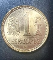 Münze 1 Pesetas 1980 España 82 Stern 80 Bayern - Erlangen Vorschau