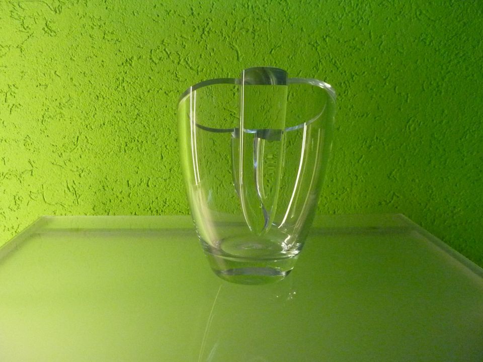 Glas Vase mit sehr schönem Schliff, Vase, schweres Glas in Oberhausen